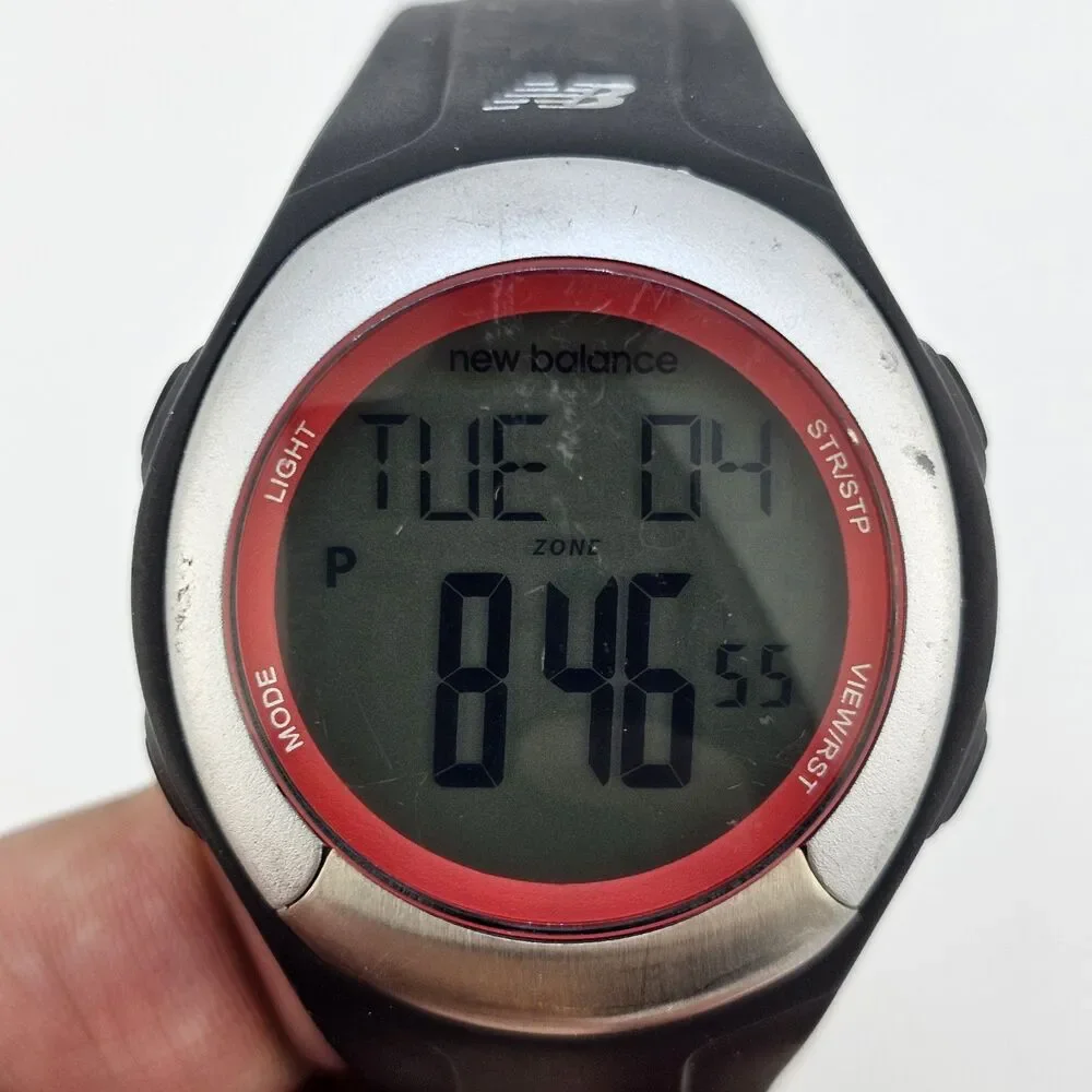 New Balance Duo‎ Sport Men's Digital Watch 40MM Black Plastic Bands New Battery